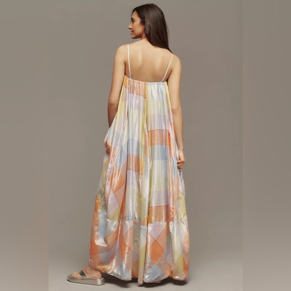 New Anthropologie Pilcro Plaid Tent Maxi Dress - Picture 2 of 6